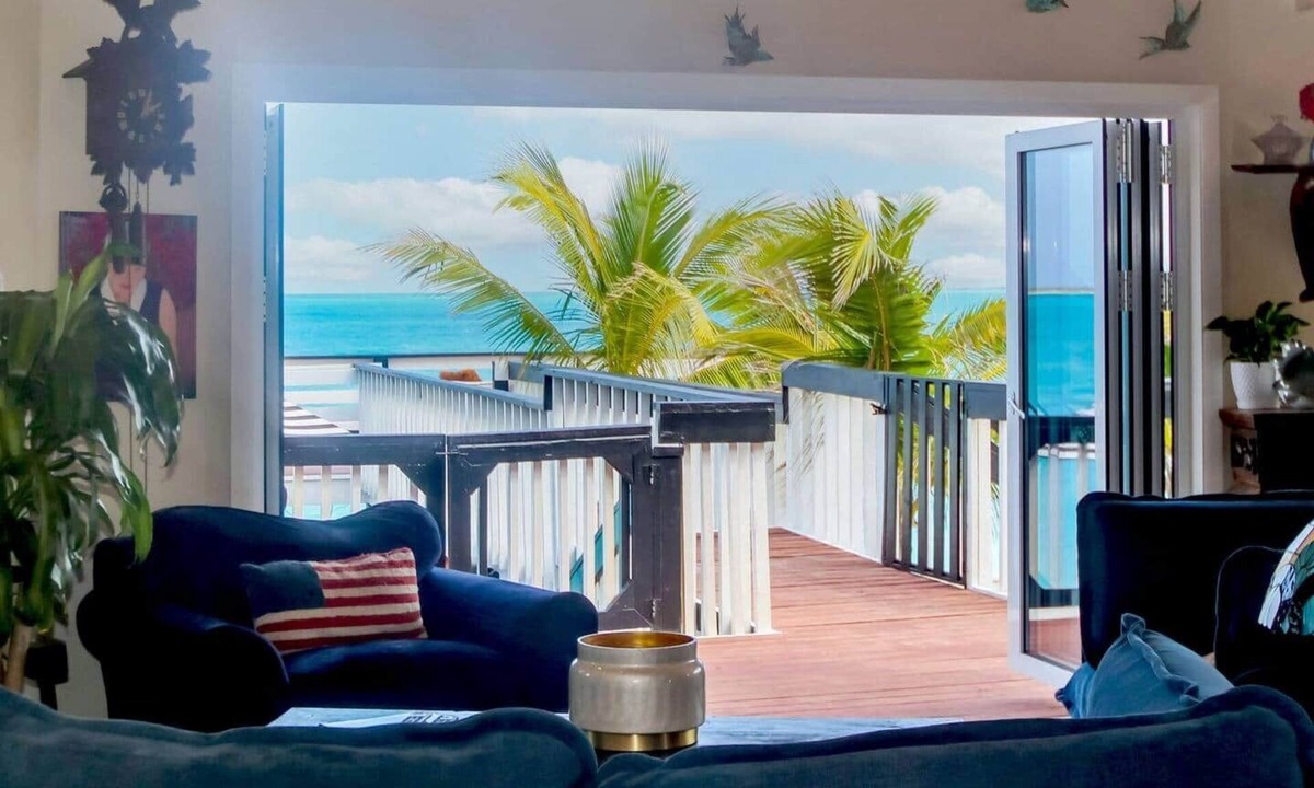 Tar Bay House | Recently renovated beachfront home with Vanishing Edge pool on Tar Bay!
