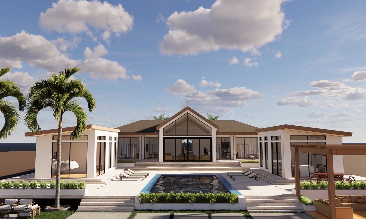 Farmer's Hill Villa | Sandcliffe Villa, 6,000sf - Close to Airport & Town w/enclosed poolside kitchen