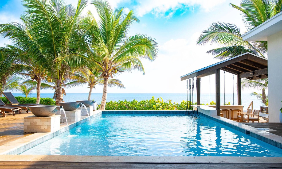 Farmer's Hill Villa | The Breakwater- HEATED POOL with Swim Up Bar on Sandy, Secluded Beach!