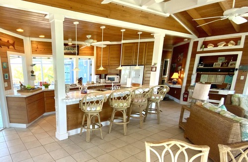 Hope Town House | Calypso: Your Oceanfront Oasis Steps Away from Hope Town, Dock, Pool