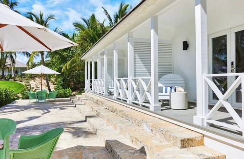 Governor's Harbour Villa | Lush Garden Hideout w/Veranda, Steps from Seaside Dining & Pink Beach Walks