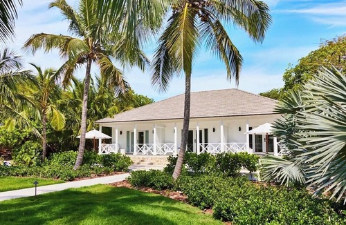 Governor's Harbour Villa | Lush Garden Hideout w/Veranda, Steps from Seaside Dining & Pink Beach Walks