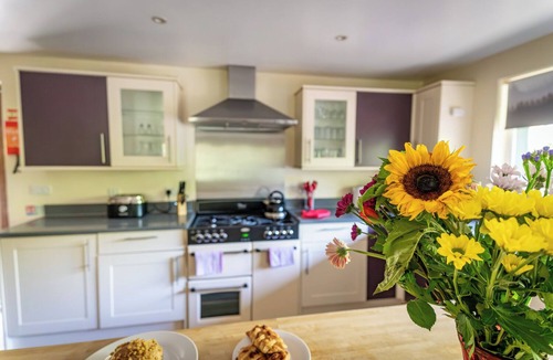 Farley Cabin | Norbury; woodland lodge for 12 with hot tub, log burner, BBQ, near Alton Towers.