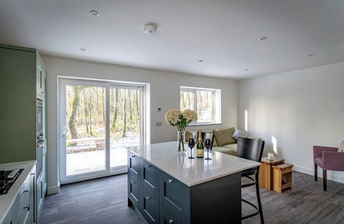 Farley Cabin | Padley; woodland lodge for 2-4 with hot tub, BBQ, near Alton Towers.