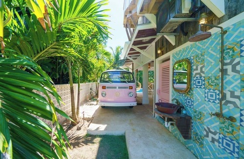 Dunmore Town House | Retro Designer Bungalow 200' from Beach w/VW Bus Grill & Pool