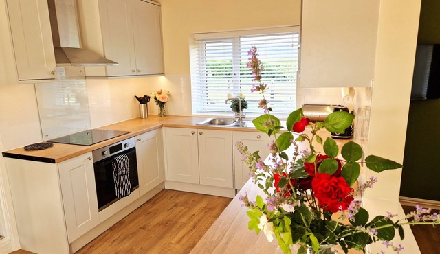 A three bedroom, two bathroom that sleeps 5 guests in 3 bedrooms