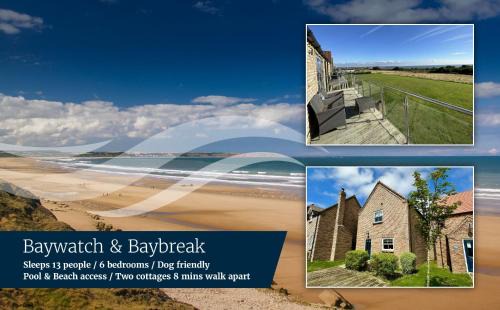 Baywatch and Baybreak - two 3 bedroom cottages nearby - Seaview to baywatch - Part of the The Bay Filey Holiday Village with pool, gym and direct beach access, pub, restaurant, tennis and meadows walks