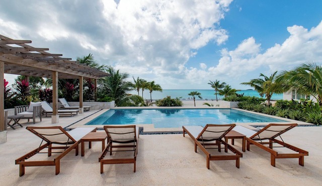 Brand New Estate with Pool & Private Backyard Beach on Calm Caribbean