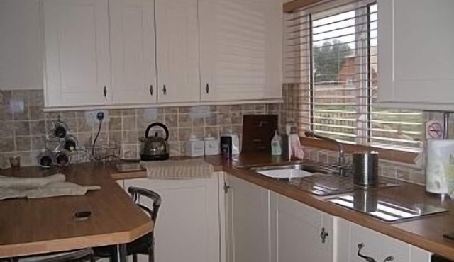Chalet on small peaceful site with shared heated outdoor pool.