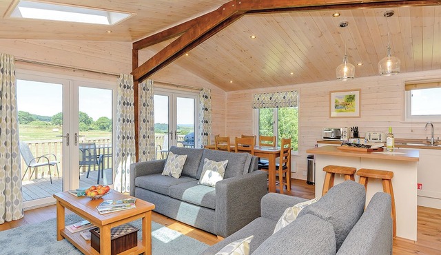 Contemporary lodge with stunning countryside views.