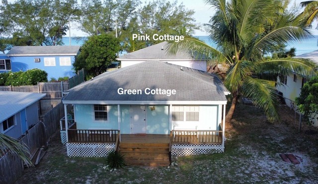 COZY SEASIDE 2 BED/2 BATH BIMINI COTTAGE-BAY SIDE VIEW -soft green colored house