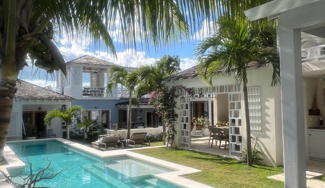 Crown Affair: Village Compound on Charming Lane with 40' Pool & Sunset Views