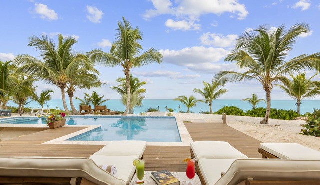 HEATED POOL w/ SWIM-UP POOL BAR on Sandy, Secluded Beach Front! On 2-Acre Lot!