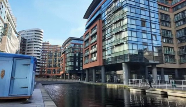 Hotel Room with view of canal in Paddington Basin, Central London