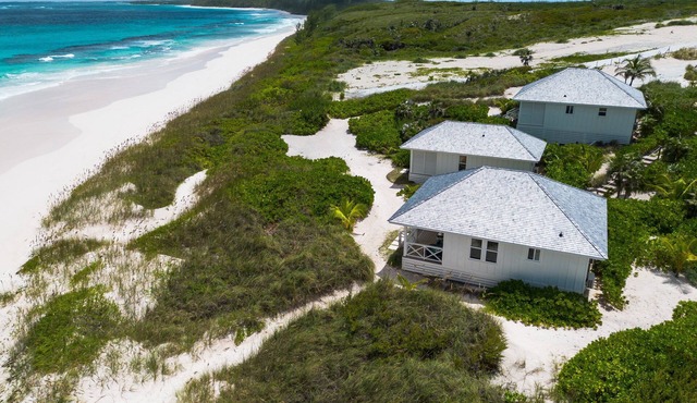 New Luxury Beachfront Bungalows w/Heated Pool, Pink-Sand Beach