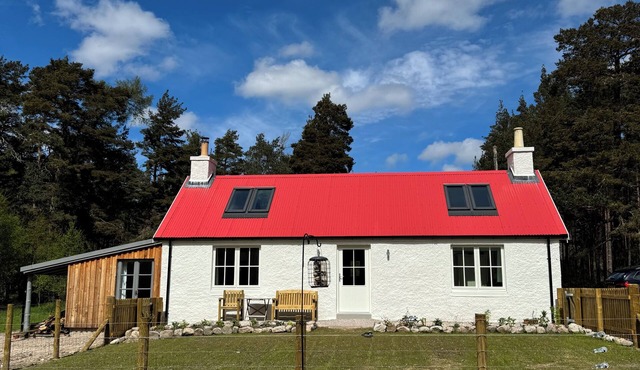Secluded Rural Woodland Cottage with Bike Store nr Ballater