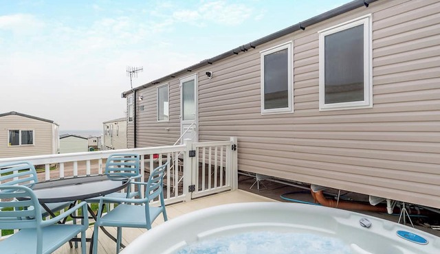 Super 12ft-wide luxurious caravan with one double and two twin.