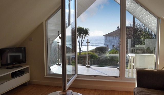 The lounge is a room with a view.