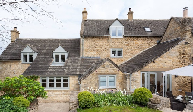 The Nook boasts pretty views over the stunning Cotswolds rooftops in the village of Guiting Power