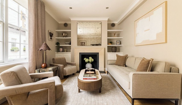 This four-bedroom residence is a peaceful sanctuary just moments from Elizabeth Street and Sloane Sq