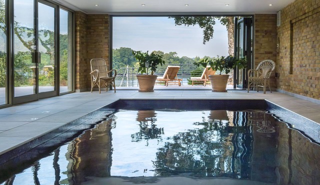 Waterside house near Dartmouth with pool, hot tub and dock