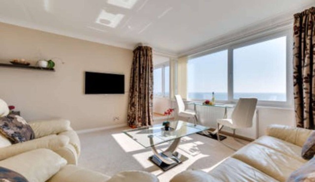 With spectacular sea views the flat is literally across the road from the Beach.