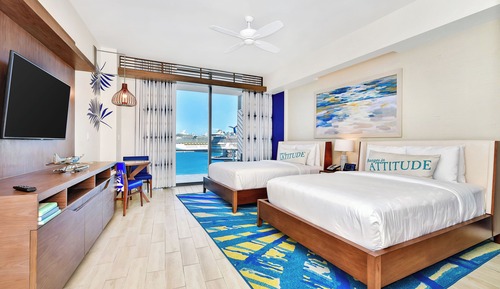 Studio, 2 Double Beds, Balcony, Oceanfront (Residence, Kitchenette)